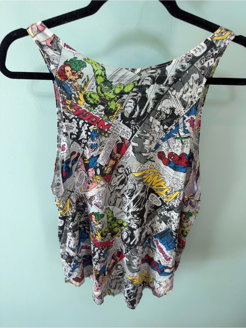 Marvel Multicolor Comic Panel Tank Universal Studios Size Large - Picture 6 of 9